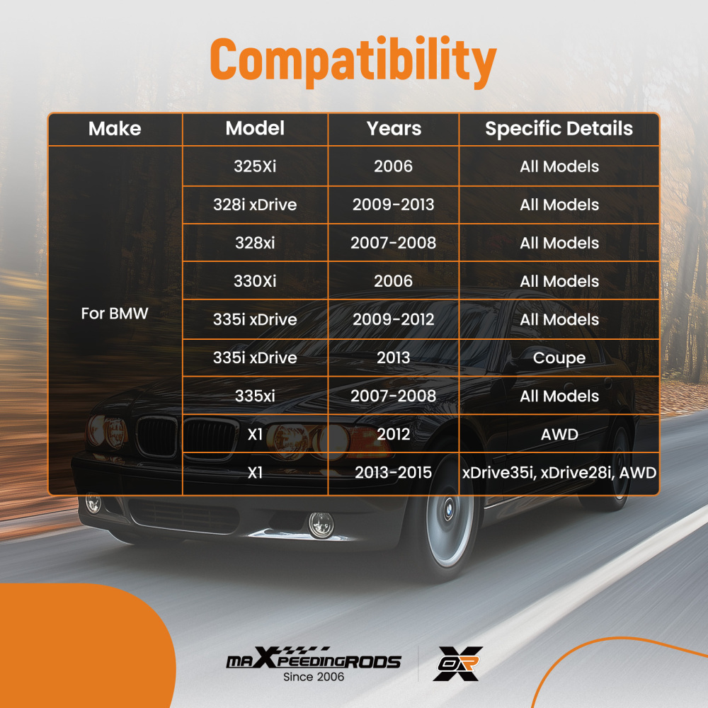 Pair Front Lower Rearward Control Arms compatible for BMW 328i 335xi xDrive 330xi AWD X1