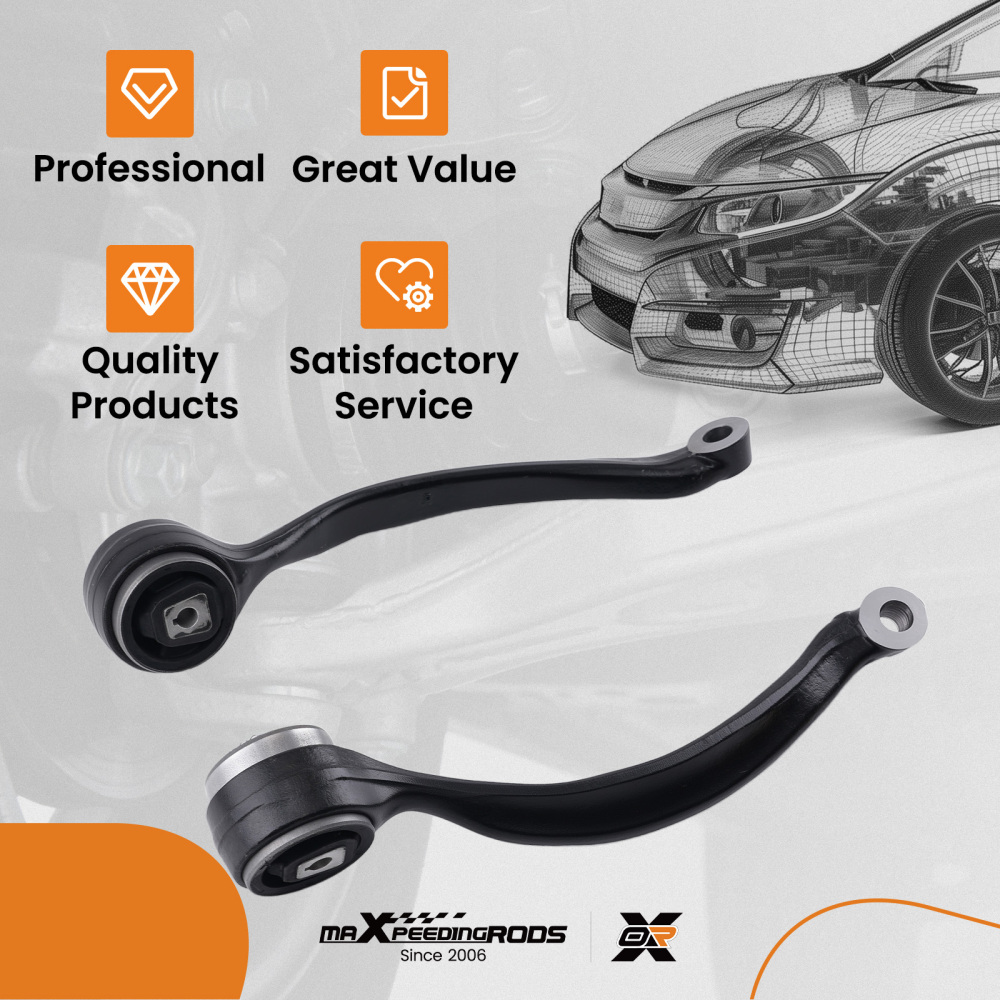 Pair Front Lower Rearward Control Arms compatible for BMW 328i 335xi xDrive 330xi AWD X1