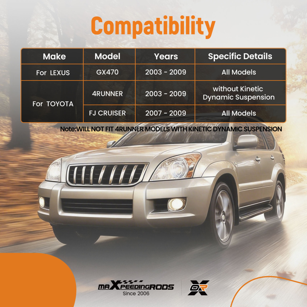 4x Front Lower Control Arm Ball Joint Sway Bar Link compatible for Toyota 4Runner 2003-2009