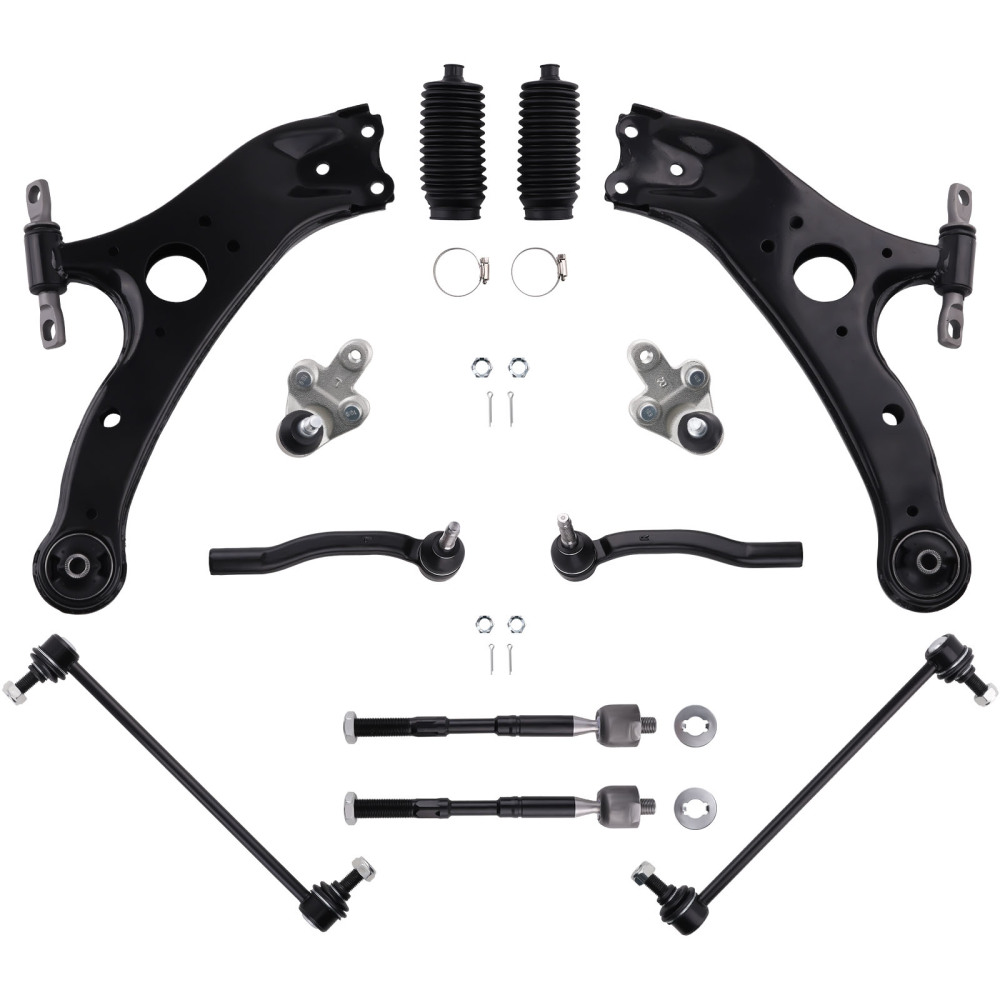 10x Steering Suspension Kit Front Lower Control Arm for 2011-2020 compatible for Toyota Sienna