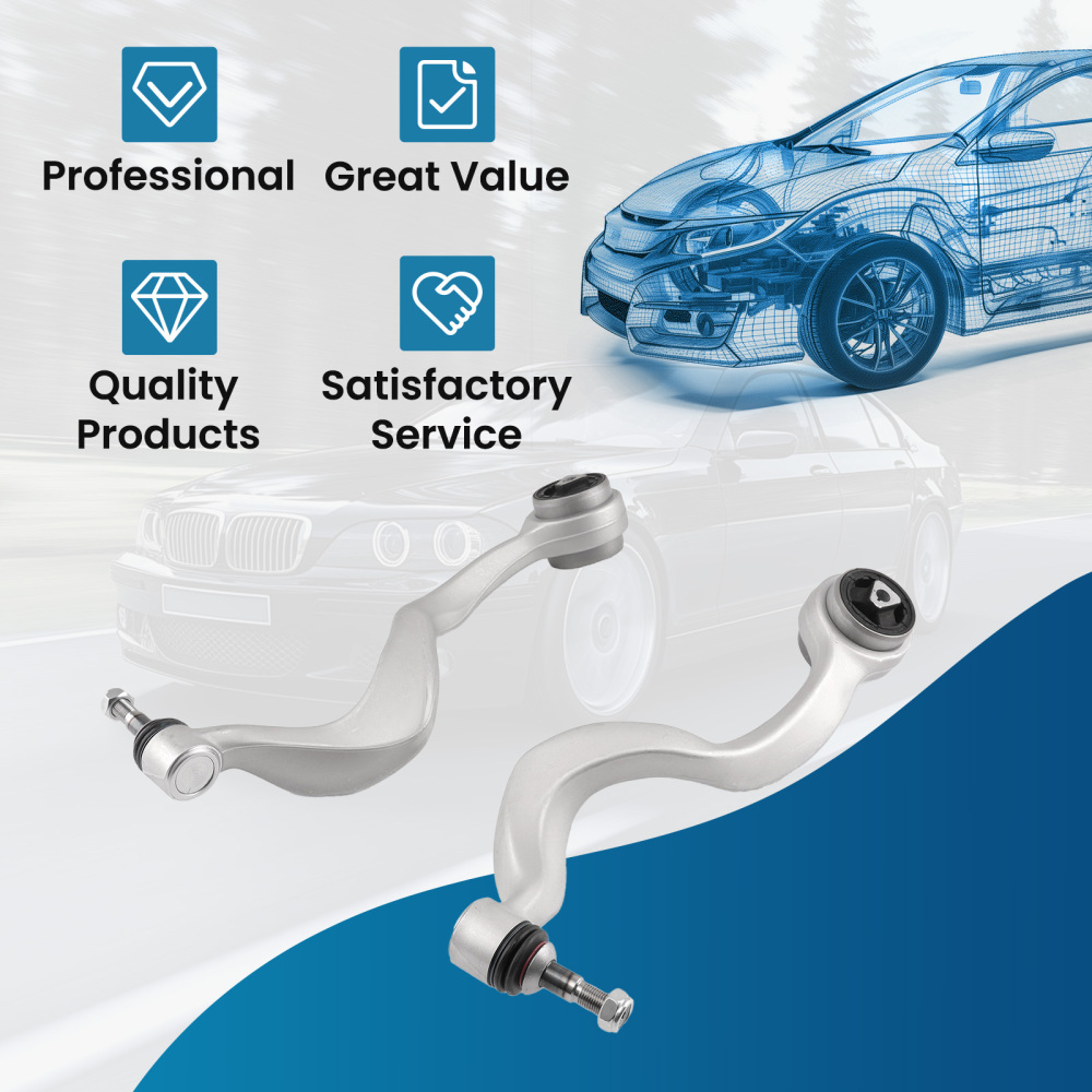 Front Lower Forward Control Arm Assembly Kit LH RH compatible for BMW 745Li 750i 2002-2008