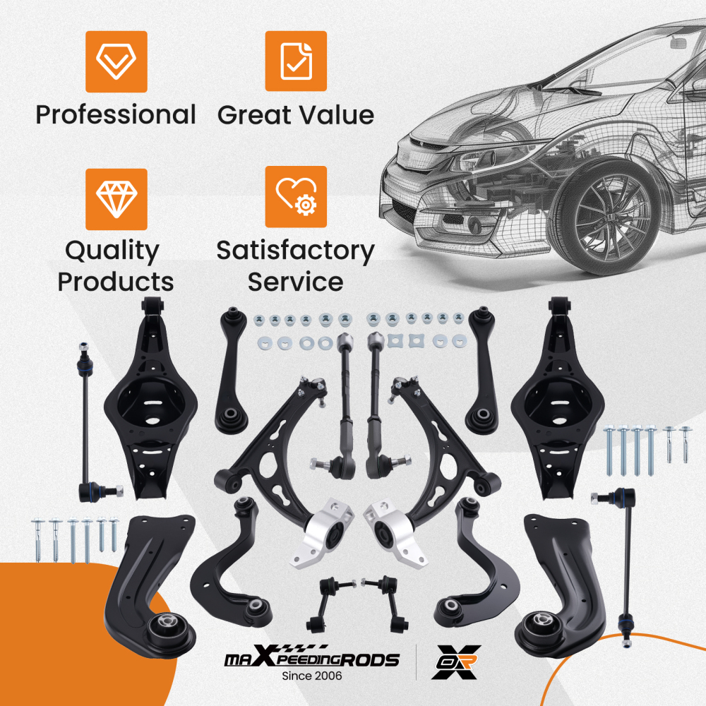 20X WISHBONE CONTROL ARM SET compatible for VW GOLF 5 6 TOURAN compatible for AUDI A3 compatible for SKODA OCTAVIA SUPERB