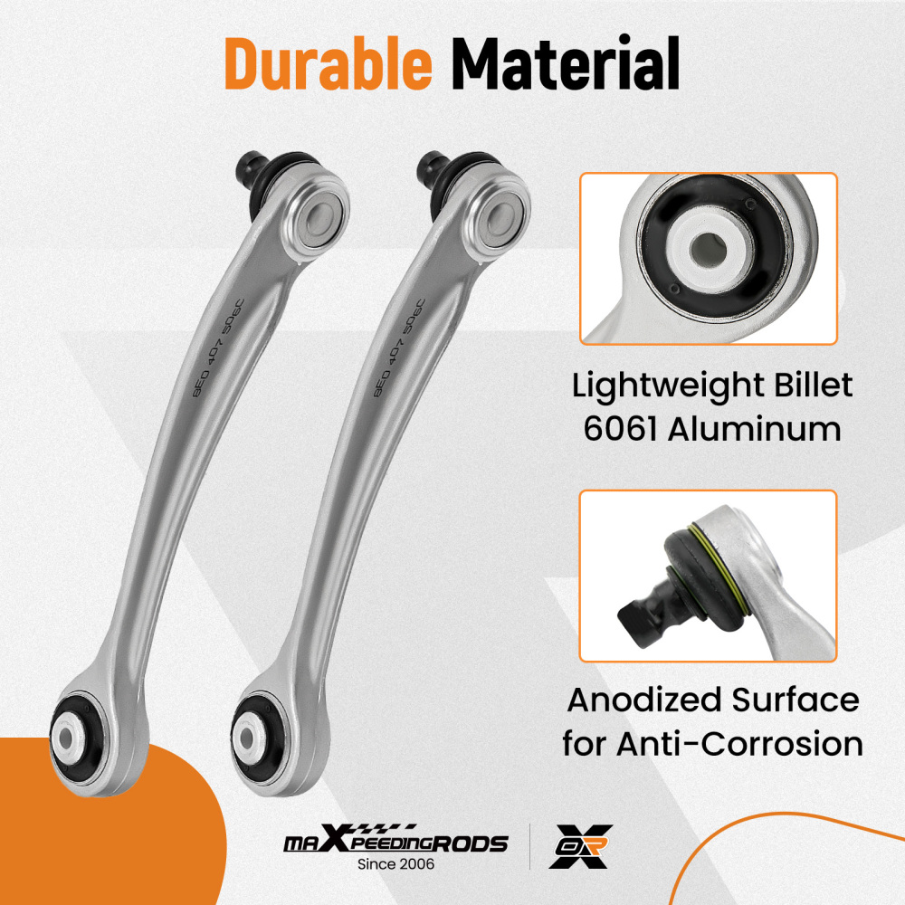 4X BRAS DE SUSPENSION AVANT GAUCHE DROIT + 2X ENSEMBLES DESSIEUX CV compatible pour AUDI A4