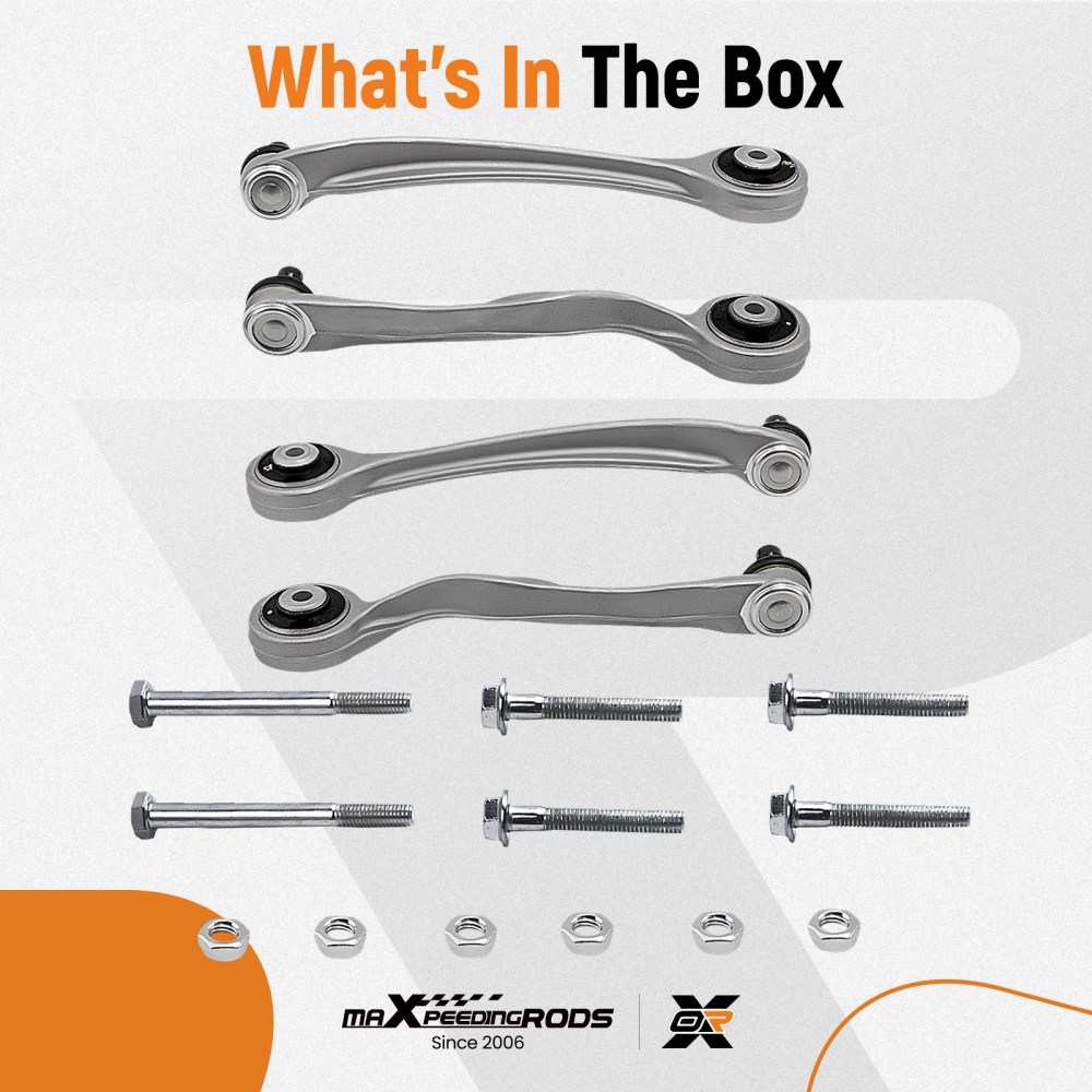 4X BRAS DE SUSPENSION AVANT GAUCHE DROIT + 2X ENSEMBLES DESSIEUX CV compatible pour AUDI A4