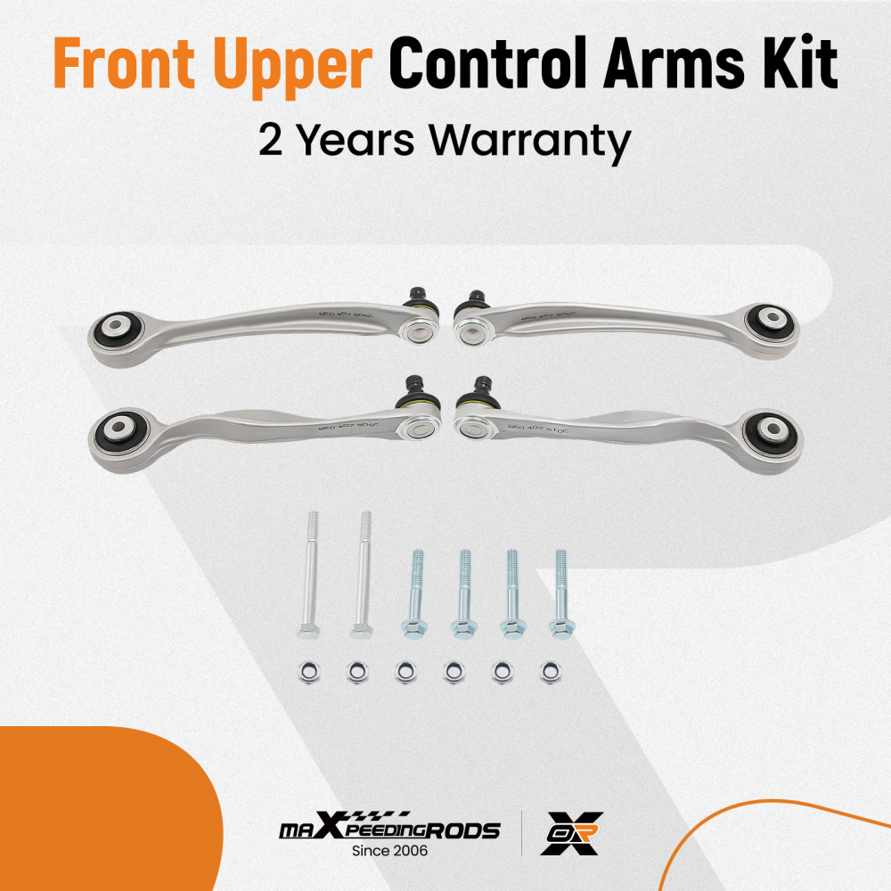 4X BRAS DE SUSPENSION + 2X AMORTISSEURS AVANT LHRH compatible pour AUDI A4 8E5 8E2 8HE 8H7