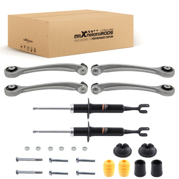 4X BRAS DE SUSPENSION + 2X AMORTISSEURS AVANT LHRH compatible pour AUDI A4 8E5 8E2 8HE 8H7