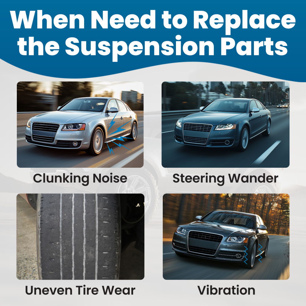 maXpeedingrods 4Pc Front Upper Control Arm Compatible for Audi A4 A5 Quattro 2009-2016