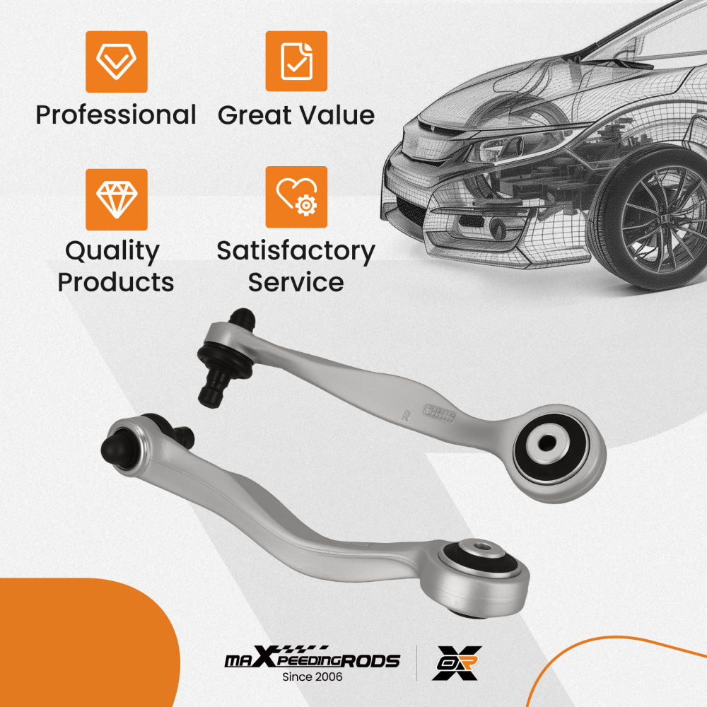 Front Upper Rearward Control Arms Ball Joint compatible for Audi A4 A6 Quattro S8 compatible for VW Passat