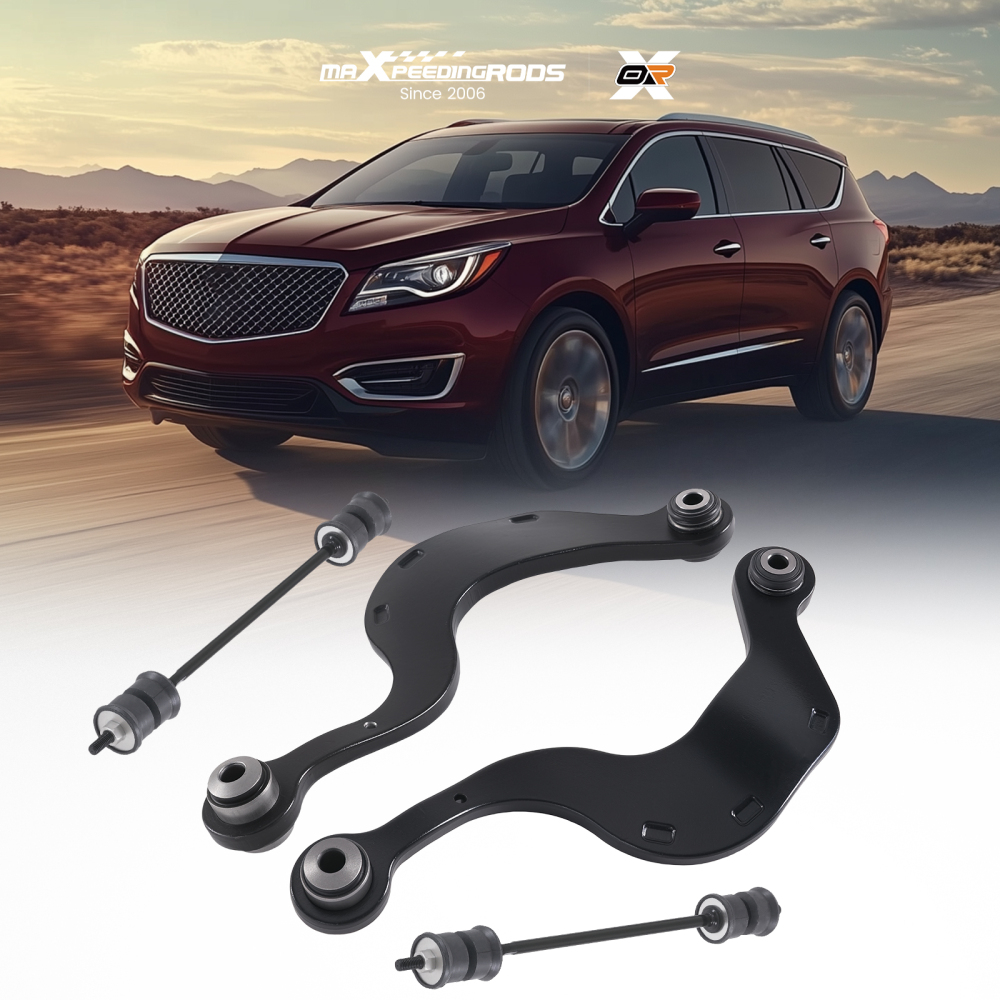 4x Rear Upper Rearward Control Arms Sway Bar Links For 2008-2017 compatible for Buick Enclave