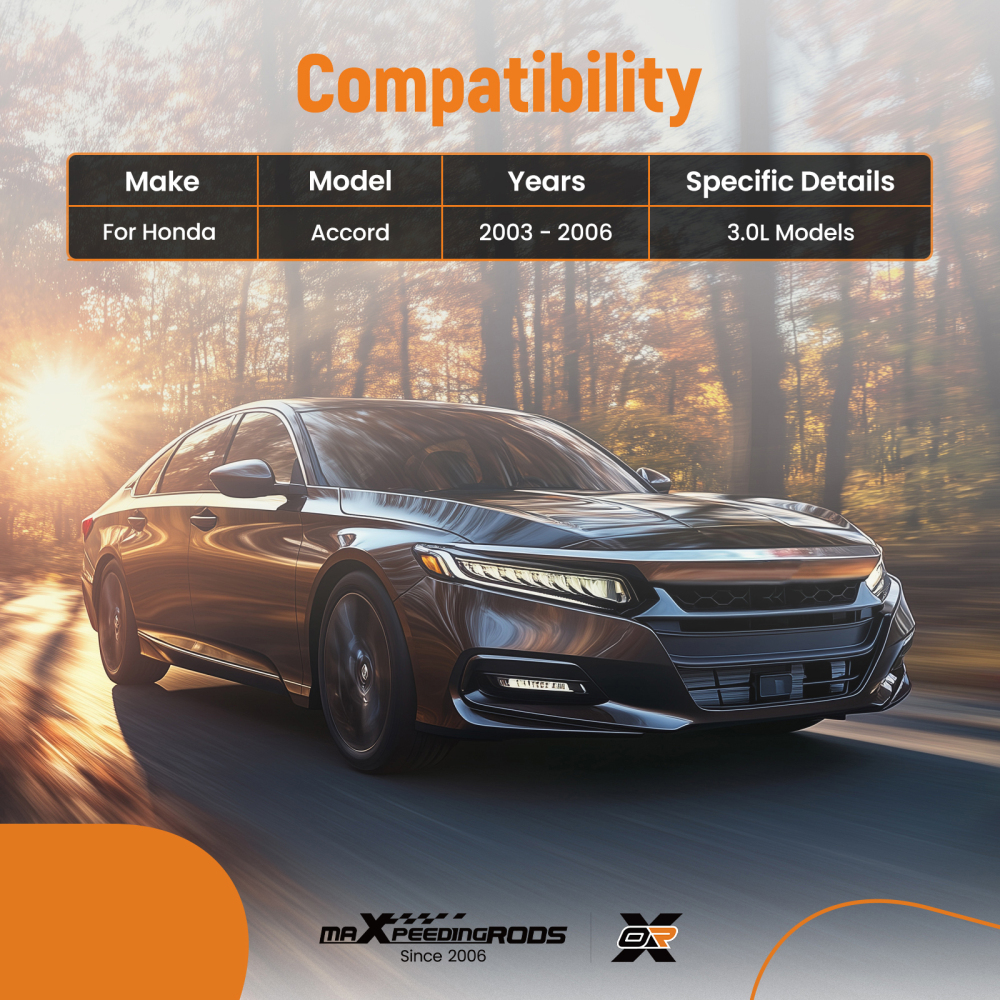 12x Front Upper Control Arms Sway Bar Tie Rods for 2003-2006 compatible for Honda Accord 3.0L