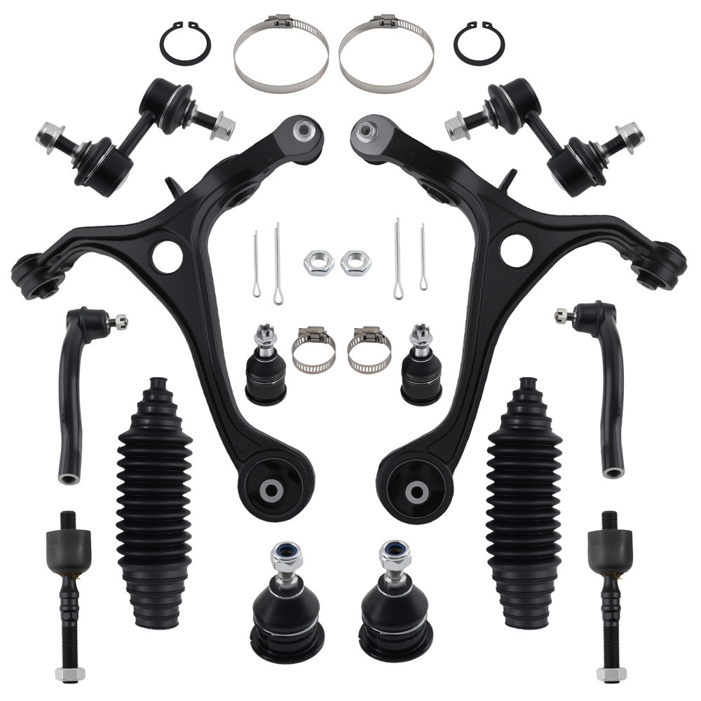 Front Lower Suspension Control Arms Tie Rods Kit for 2003 - 2006 compatible for Honda Accord