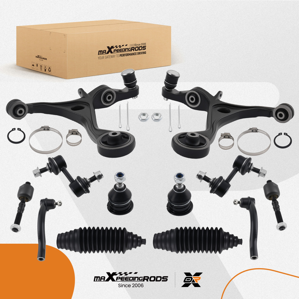 Front Lower Suspension Control Arms Tie Rods Kit for 2003 - 2006 compatible for Honda Accord