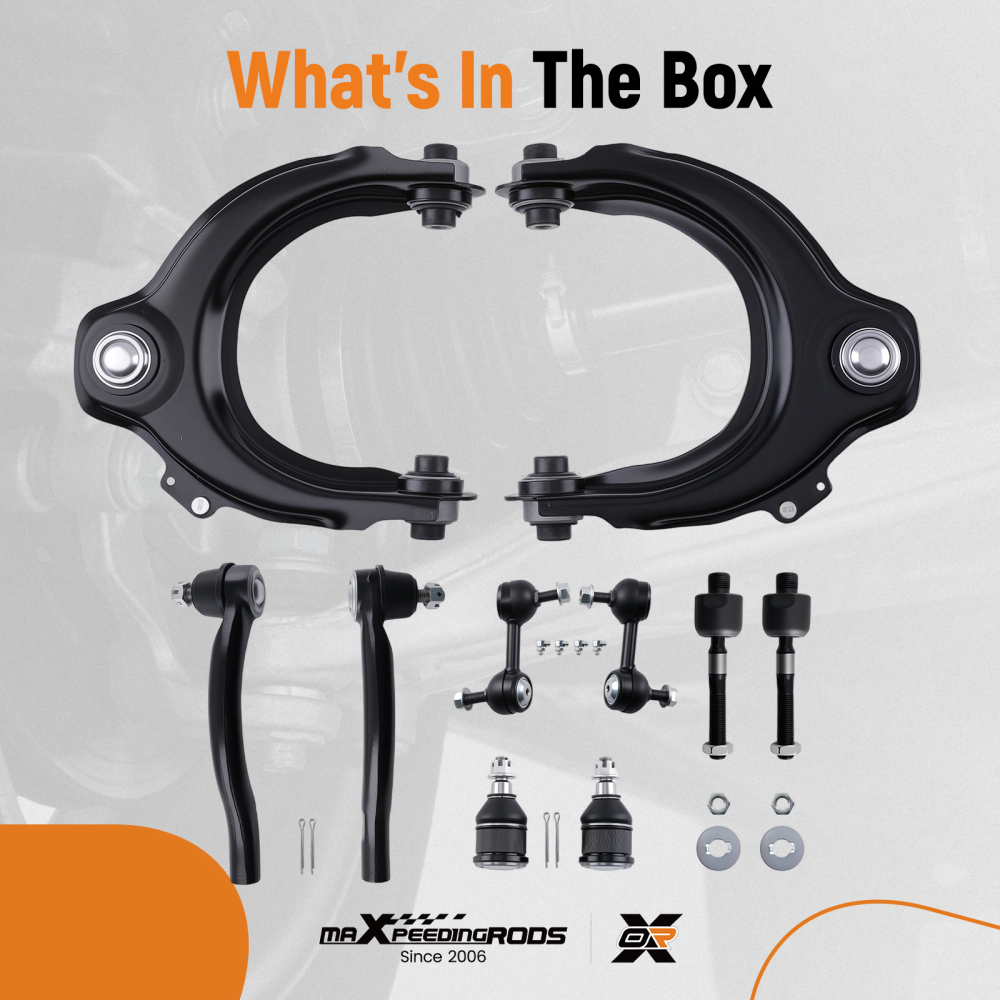 Front Upper Control Arms Tie Rod Sway Bar For 2003-2007 compatible for Honda Accord compatible for Acura TSX