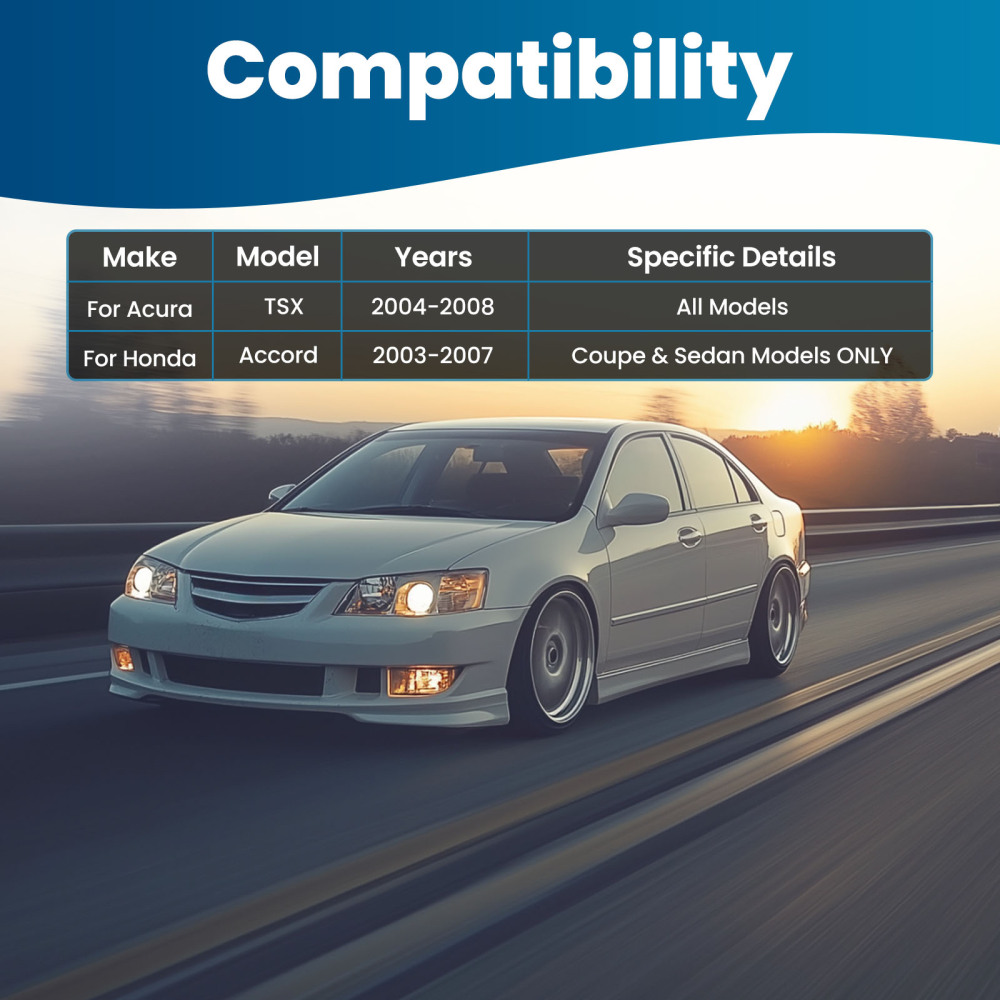 Front Upper Lower Control Arm w/Ball Joint for 2003-07 compatible for Honda Accord 2004-08 TSX