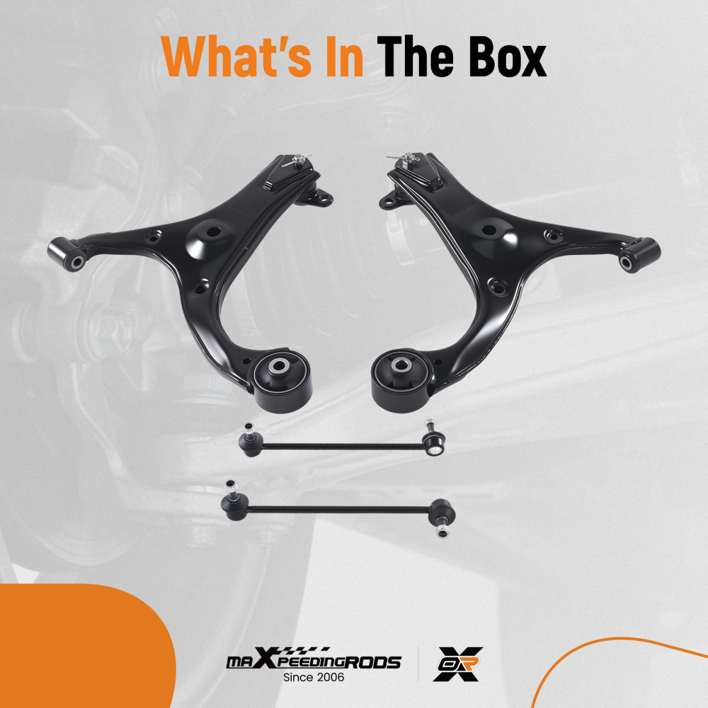 Front Lower Control Arms Ball Joints Sway Bar for 2006-11 compatible for Hyundai Accent compatible for Kia Rio
