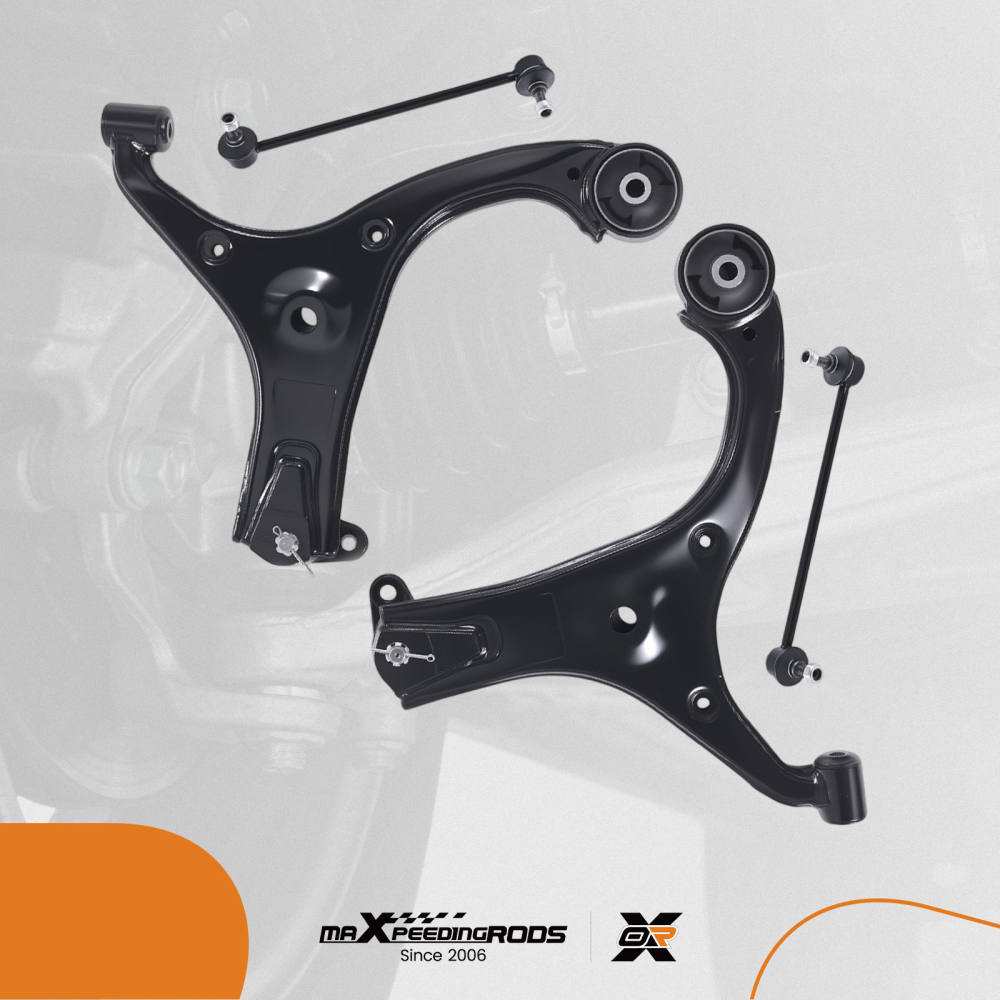 Front Lower Control Arms Ball Joints Sway Bar for 2006-11 compatible for Hyundai Accent compatible for Kia Rio