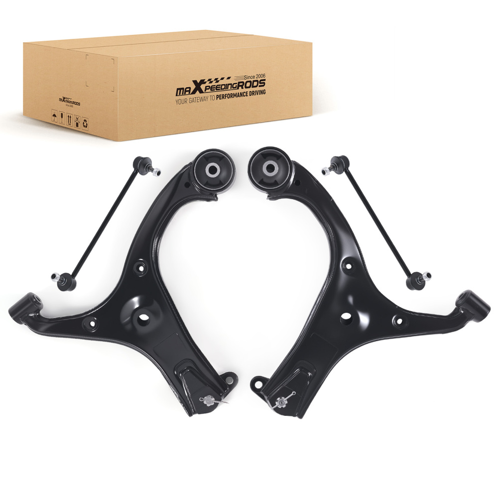 Front Lower Control Arms Ball Joints Sway Bar for 2006-11 compatible for Hyundai Accent compatible for Kia Rio