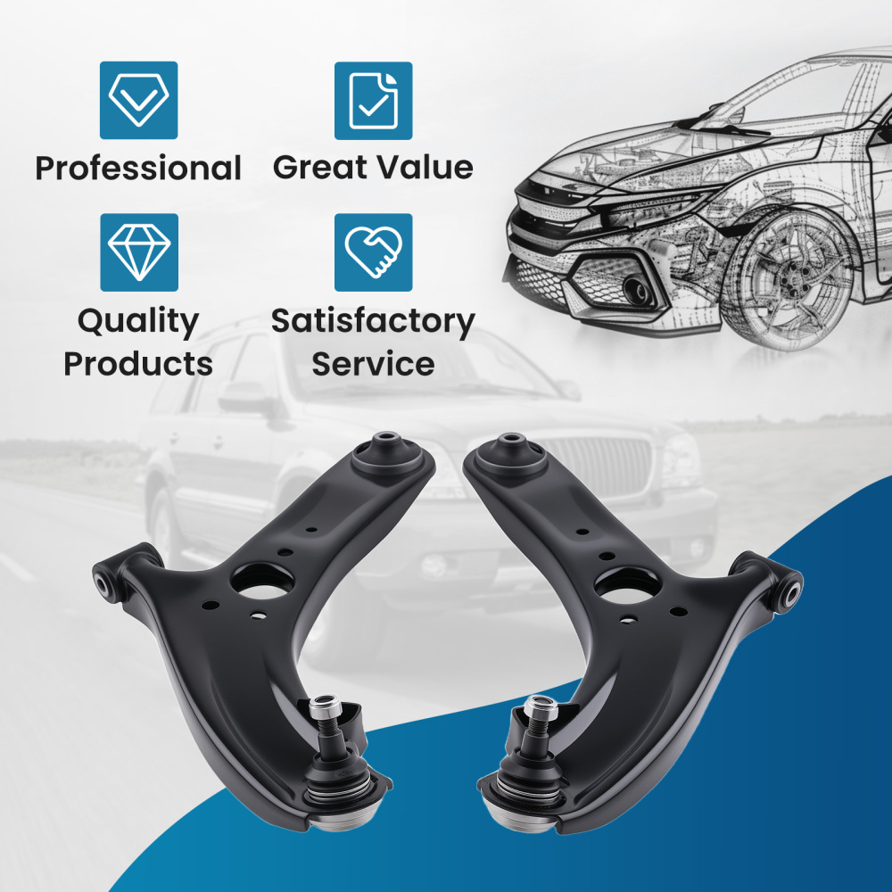 2pc Control Arm Front Lower Suspension compatible for Hyundai Accent 2011-2017 w/Ball Joint