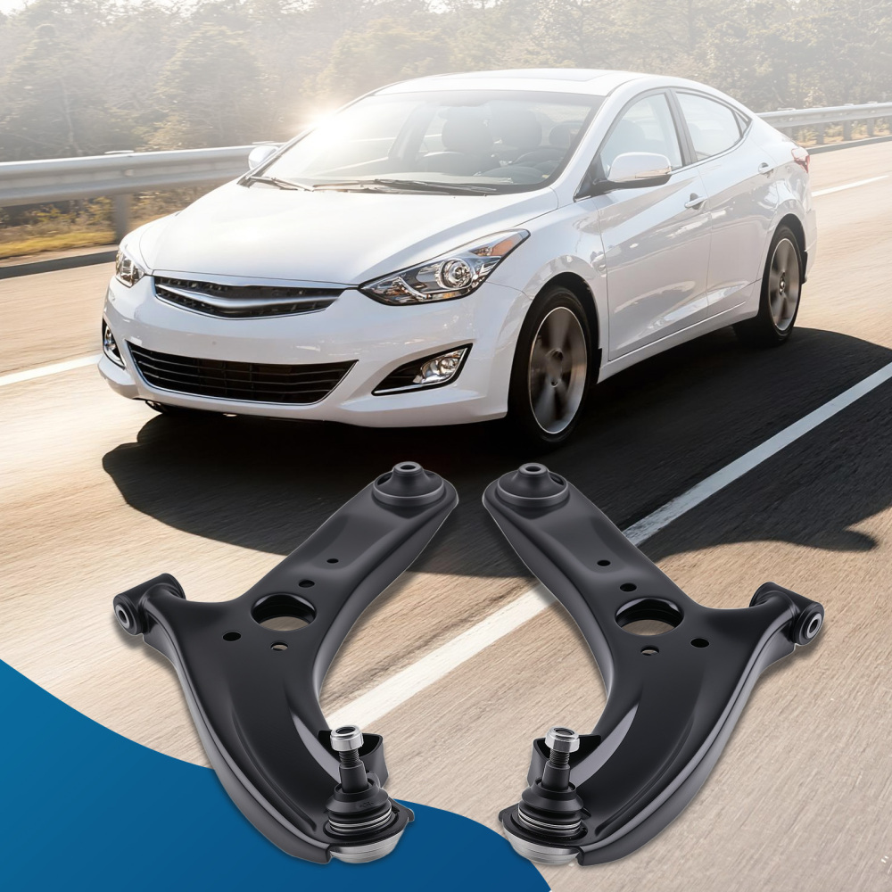 2pc Control Arm Front Lower Suspension compatible for Hyundai Accent 2011-2017 w/Ball Joint