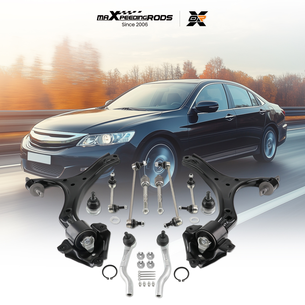 Front Lower Control Arms w/Ball Joints Suspension Kit For 2013-2017 compatible for Honda Accord