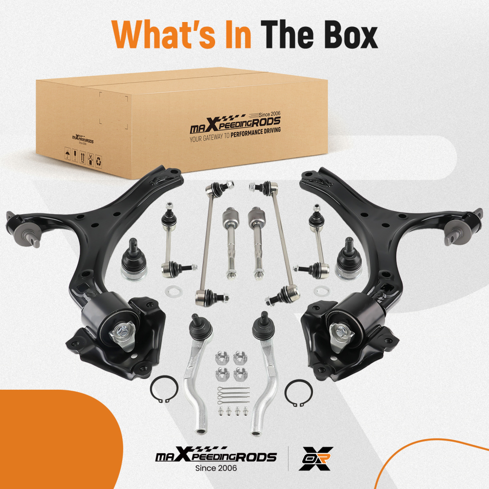 Front Lower Control Arms w/Ball Joints Suspension Kit For 2013-2017 compatible for Honda Accord