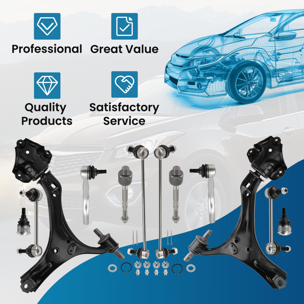 Front Suspension Lower Control Arm w/Ball Joints For 2013 2014-2017 compatible for Honda Accord