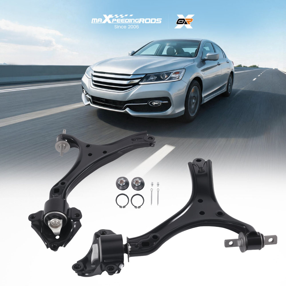 4x Front Lower Control Arms Ball Joints Set for 2013-2017 compatible for Honda Accord compatible for Acura TLX