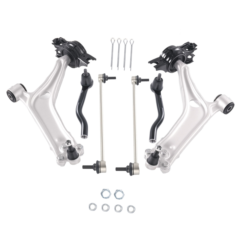6x Front Lower Control Arms With Ball Joint Tie Rod for 2018 - 2022 compatible for Honda Accord