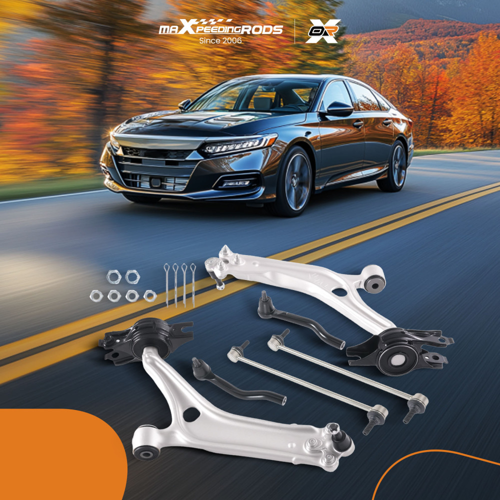 6x Front Lower Control Arms With Ball Joint Tie Rod for 2018 - 2022 compatible for Honda Accord