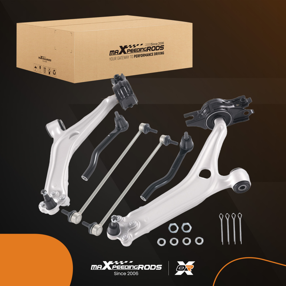 6x Front Lower Control Arms With Ball Joint Tie Rod for 2018 - 2022 compatible for Honda Accord