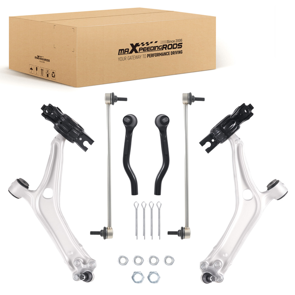 6x Front Lower Control Arms With Ball Joint Tie Rod for 2018 - 2022 compatible for Honda Accord