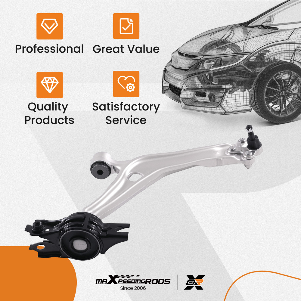 1pc Front Right Lower Suspension Control Arm for 2018 2019 - 2022 compatible for Honda Accord