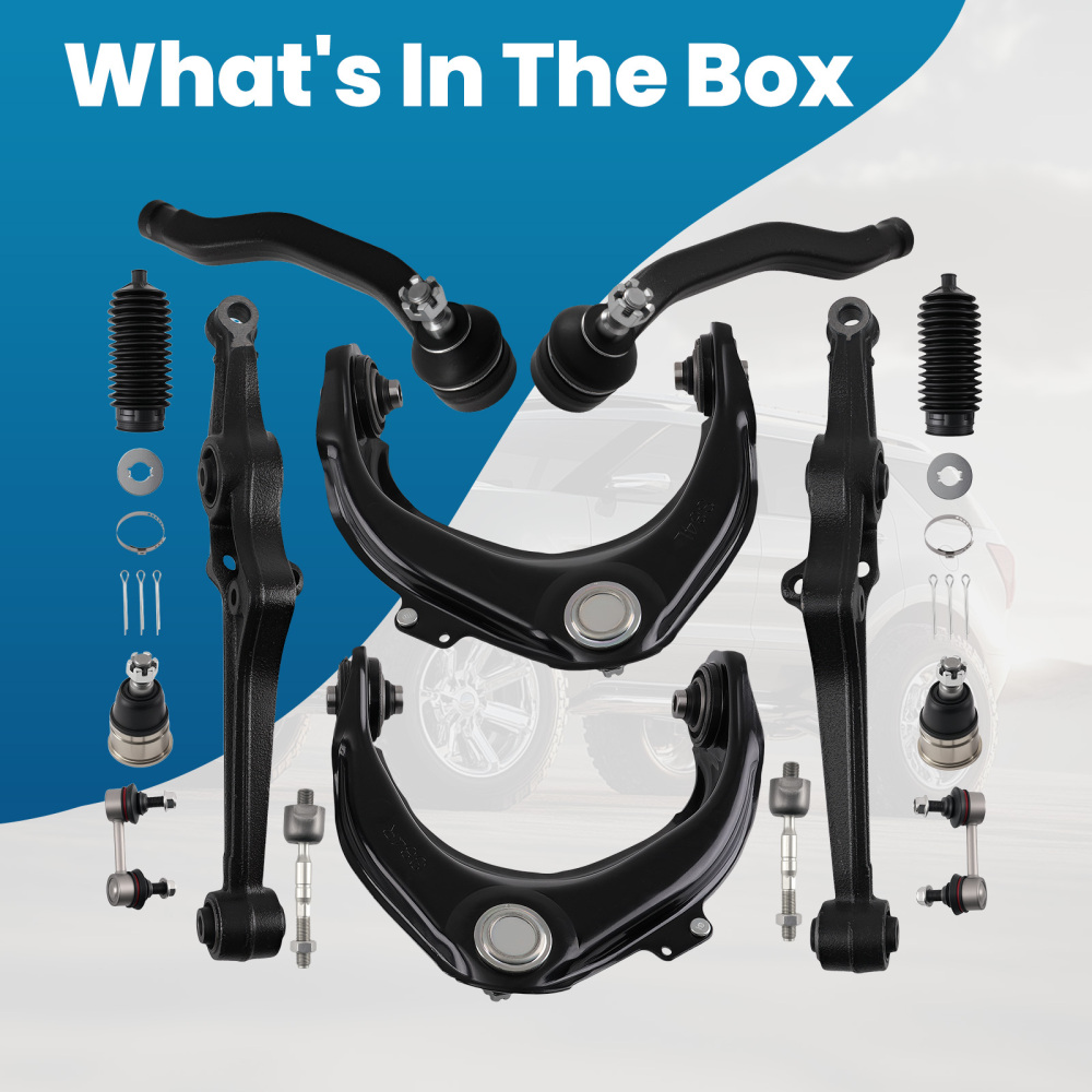 Front UpperLower Control Arms Sway Bar Tie Rod Kit For 1998-2002 compatible for Honda Accord
