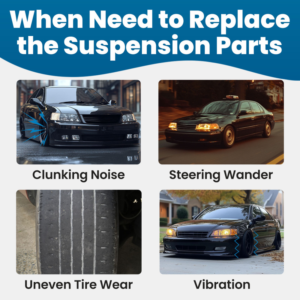 Front UpperLower Control Arms Sway Bar Tie Rod Kit For 1998-2002 compatible for Honda Accord