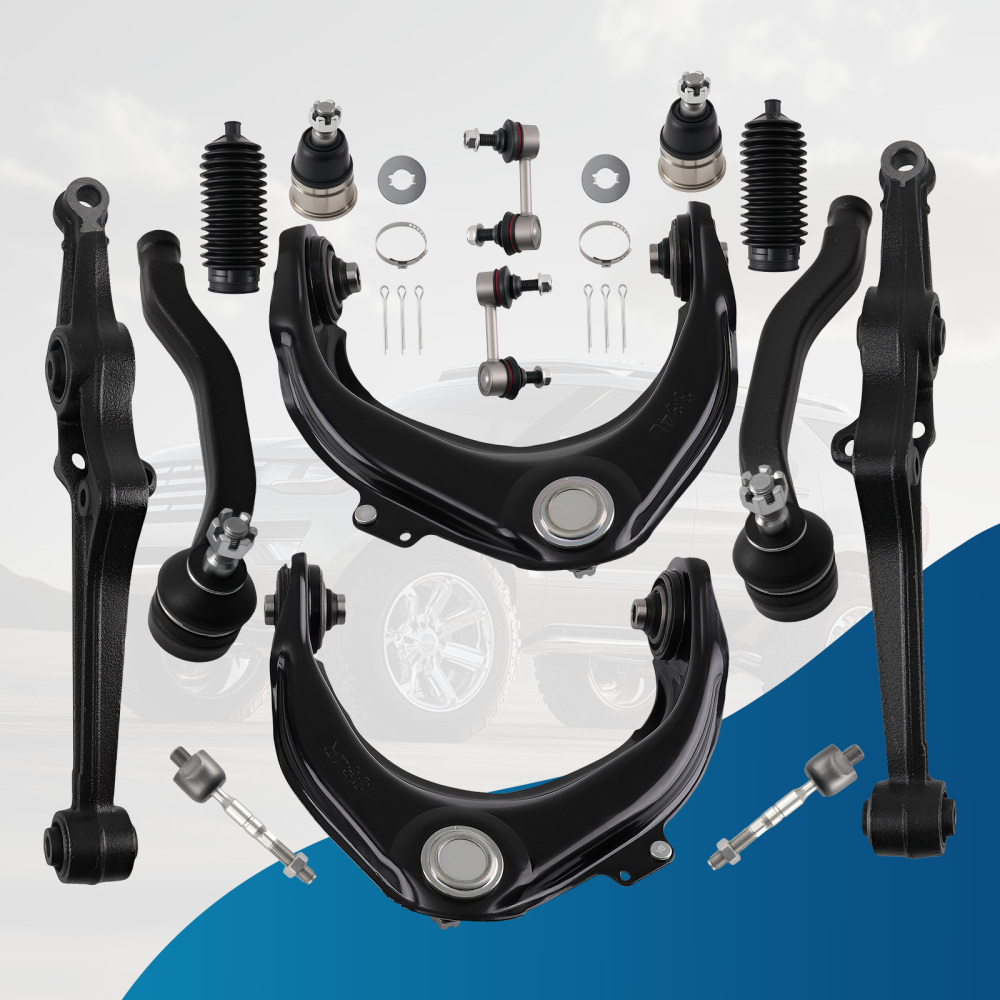 Front UpperLower Control Arms Sway Bar Tie Rod Kit For 1998-2002 compatible for Honda Accord