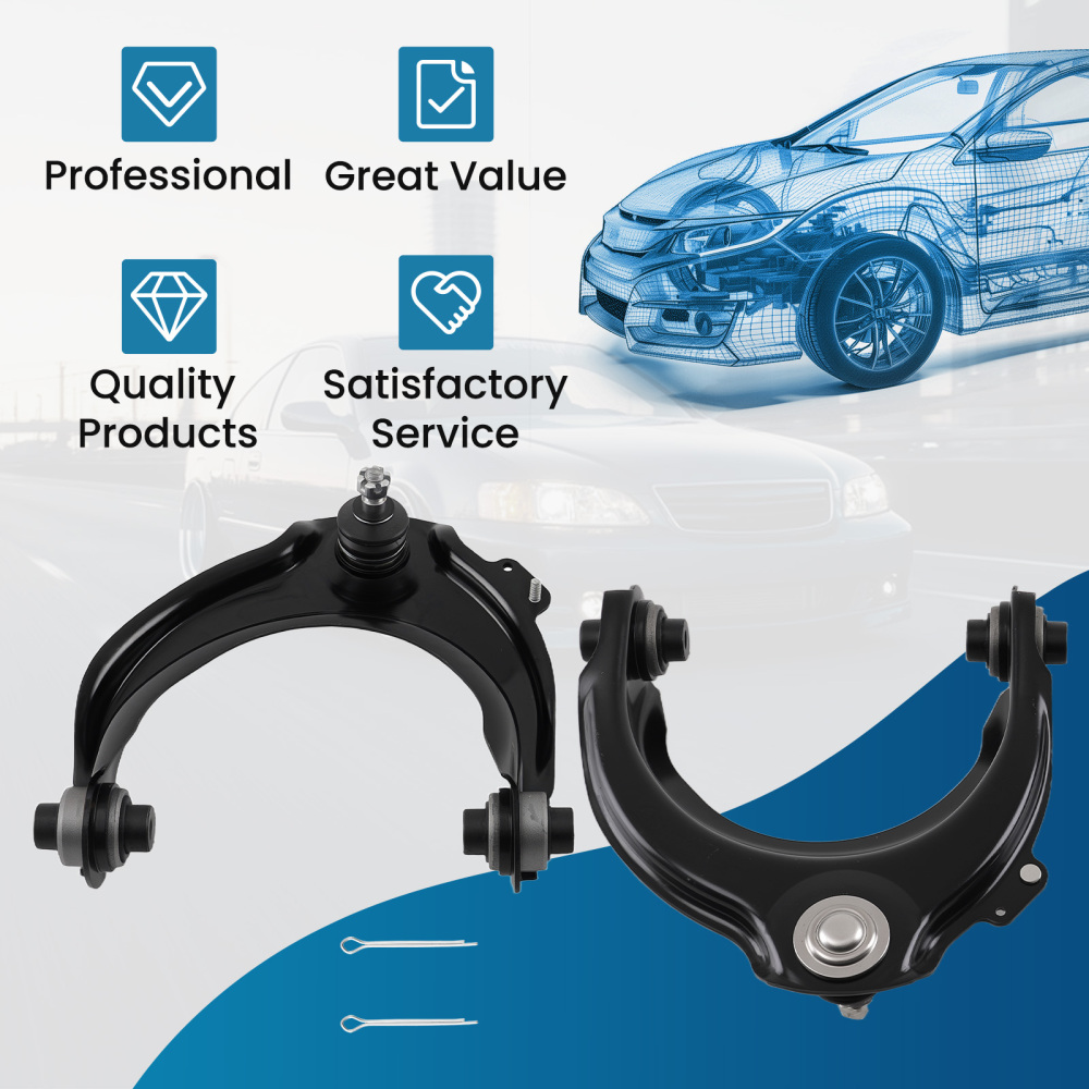 Pair Front Upper Suspension Control Arm W/ Ball Joint compatible for Acura TSX 2004 - 2008
