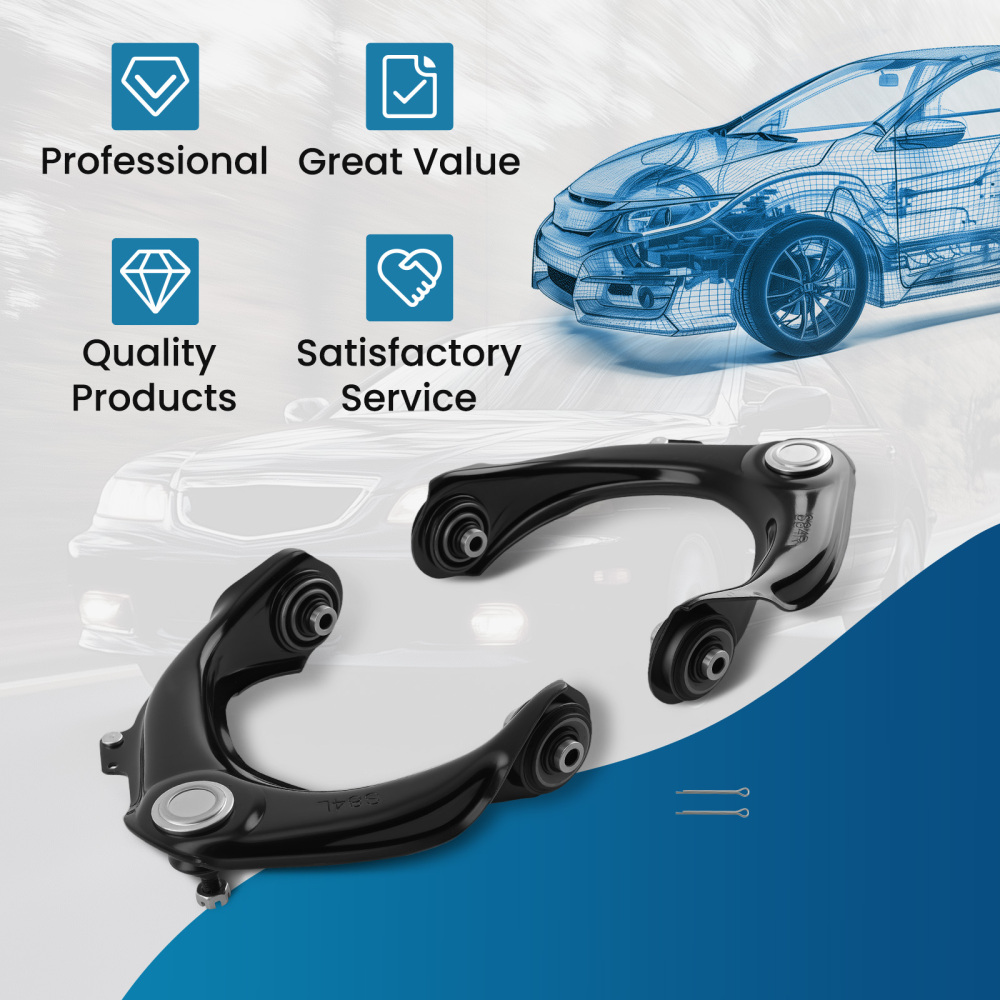 Front Upper Control Arms Kit For 1998-2002 compatible for Honda Accord 1999-2003 compatible for Acura TL / CL