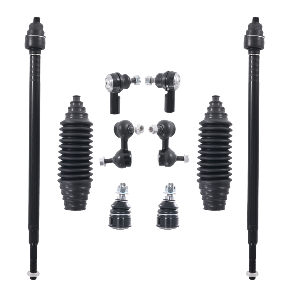 12pc Front Lower Control Arms Tie rods Sway Bars for 2001 - 2005 compatible for Acura EL Civic
