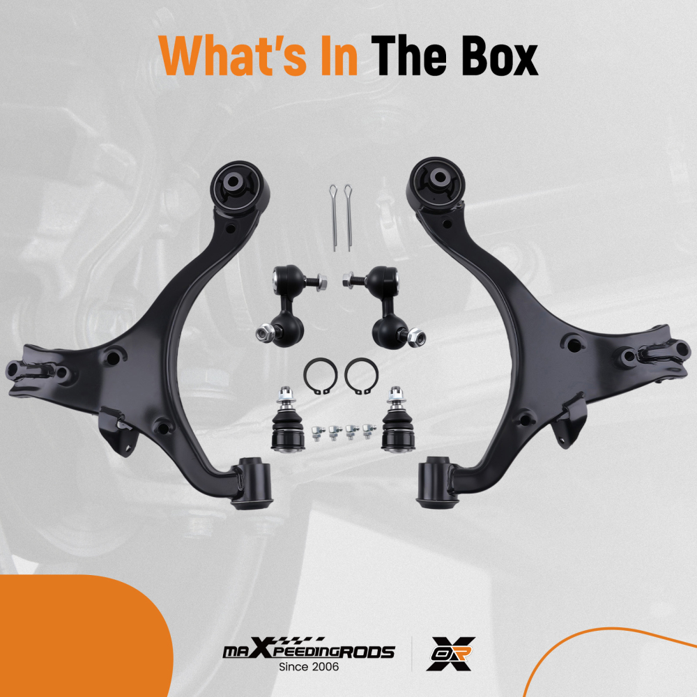 6x Front Lower Control Arms Ball Joints Sway Bars for 2001-2004 2005 compatible for Honda Civic