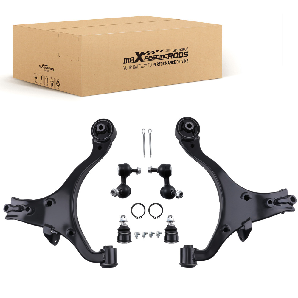 6x Front Lower Control Arms Ball Joints Sway Bars for 2001-2004 2005 compatible for Honda Civic