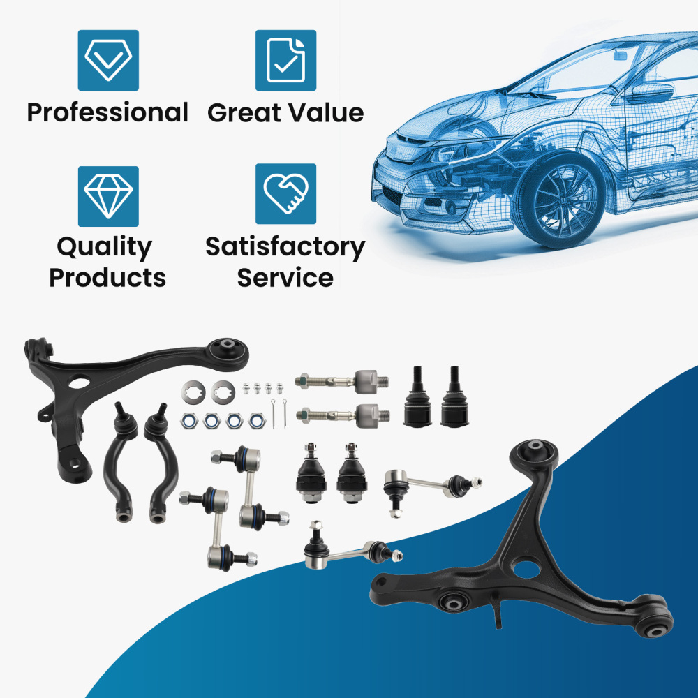 14pc Front Lower Suspension Control Arm w/ Ball Joints compatible for Acura TL 2004 - 2006