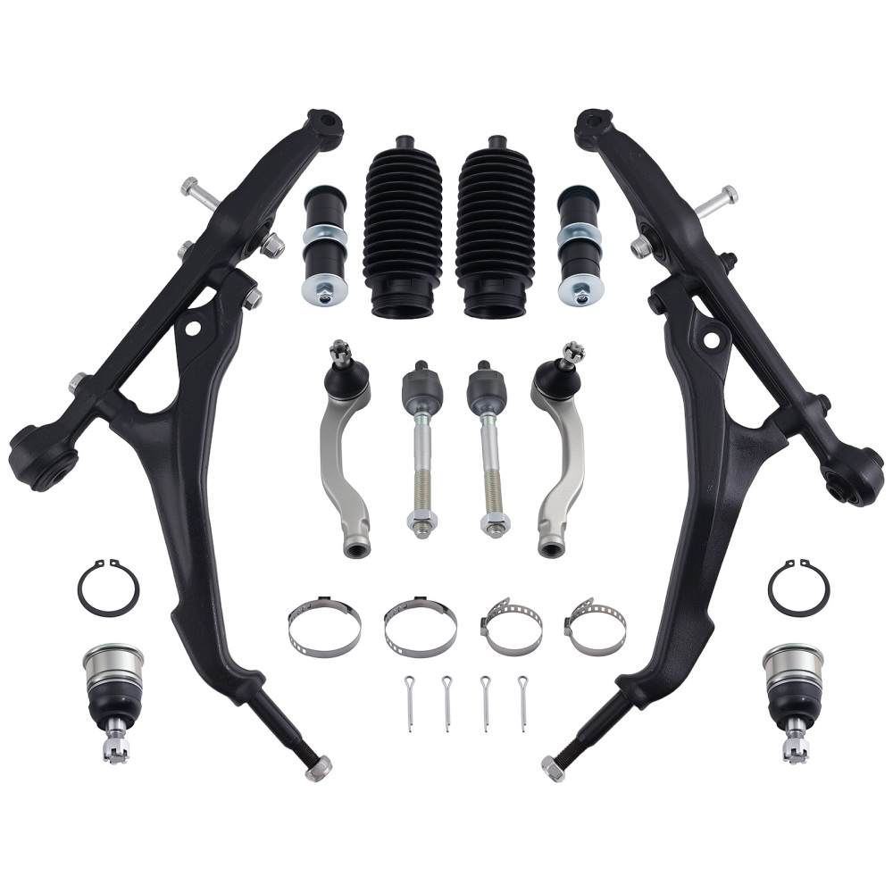 12x Front Control Arm Ball Joint Tie Rod End Kit For 1992 93 94-1995 compatible for Honda Civic