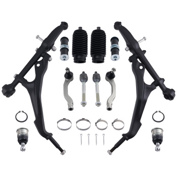 12x Front Control Arm Ball Joint Tie Rod End Kit For 1992 93 94-1995 compatible for Honda Civic