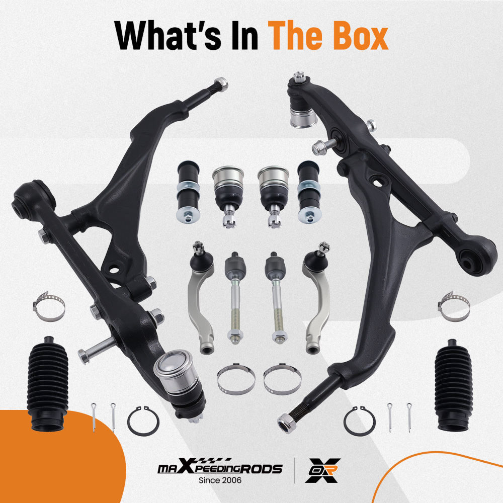 12x Front Control Arm Ball Joint Tie Rod End Kit For 1992 93 94-1995 compatible for Honda Civic