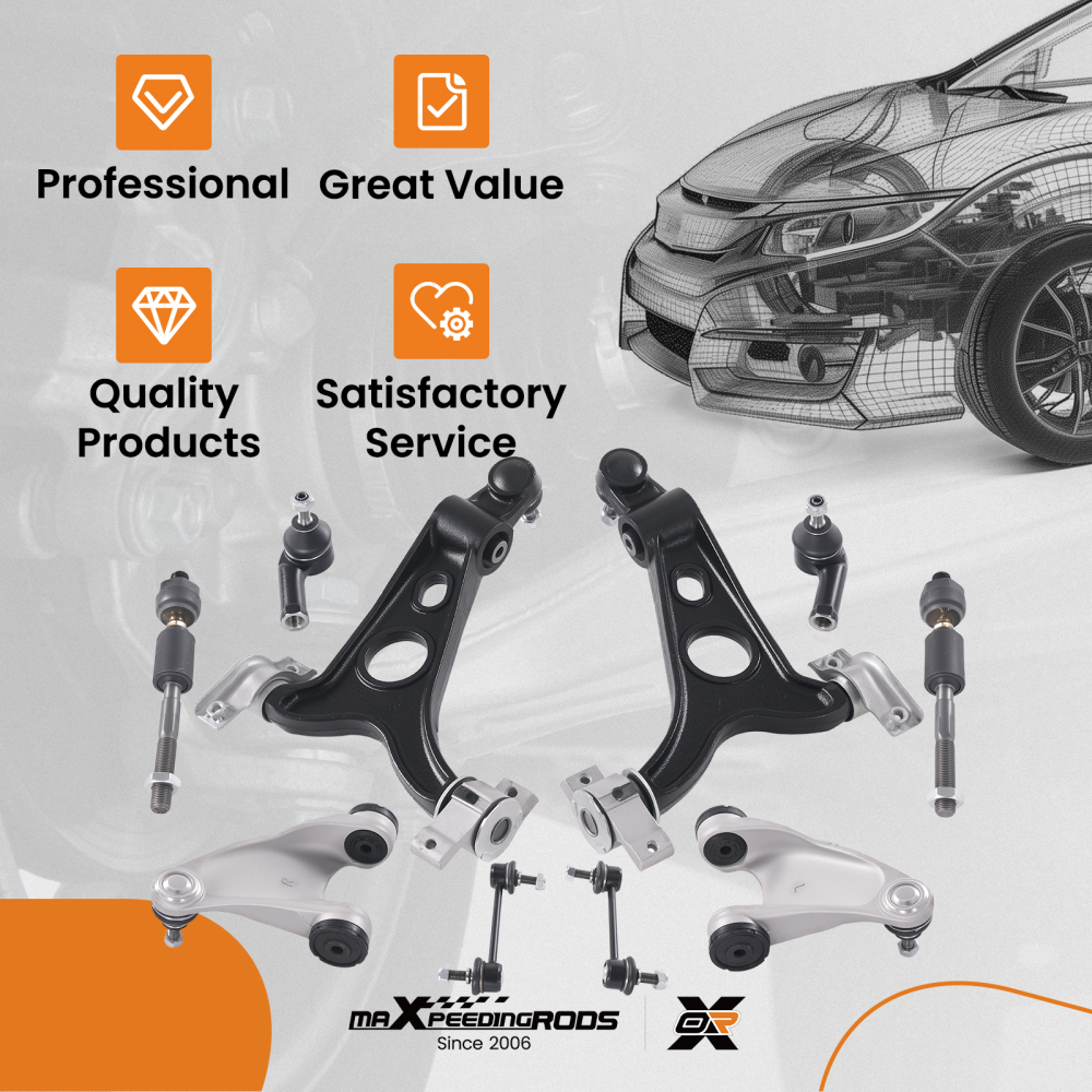 10PCS FRONT SUSPENSION WISHBONE CONTROL ARM KIT LH+RH compatible for ALFA ROMEO 147 156 GT