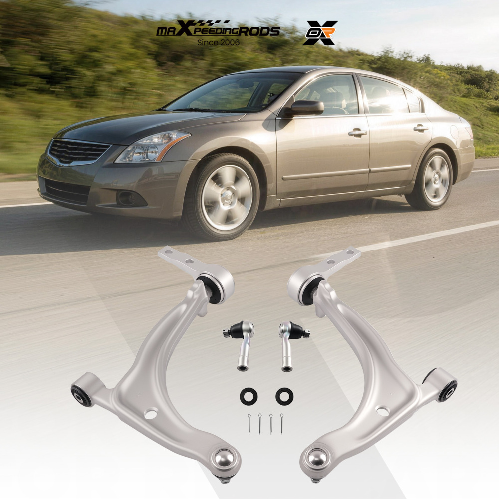 4x Front Lower Control Arms Tie Rods For 02-06 compatible for Nissan Altima K620166 K620167
