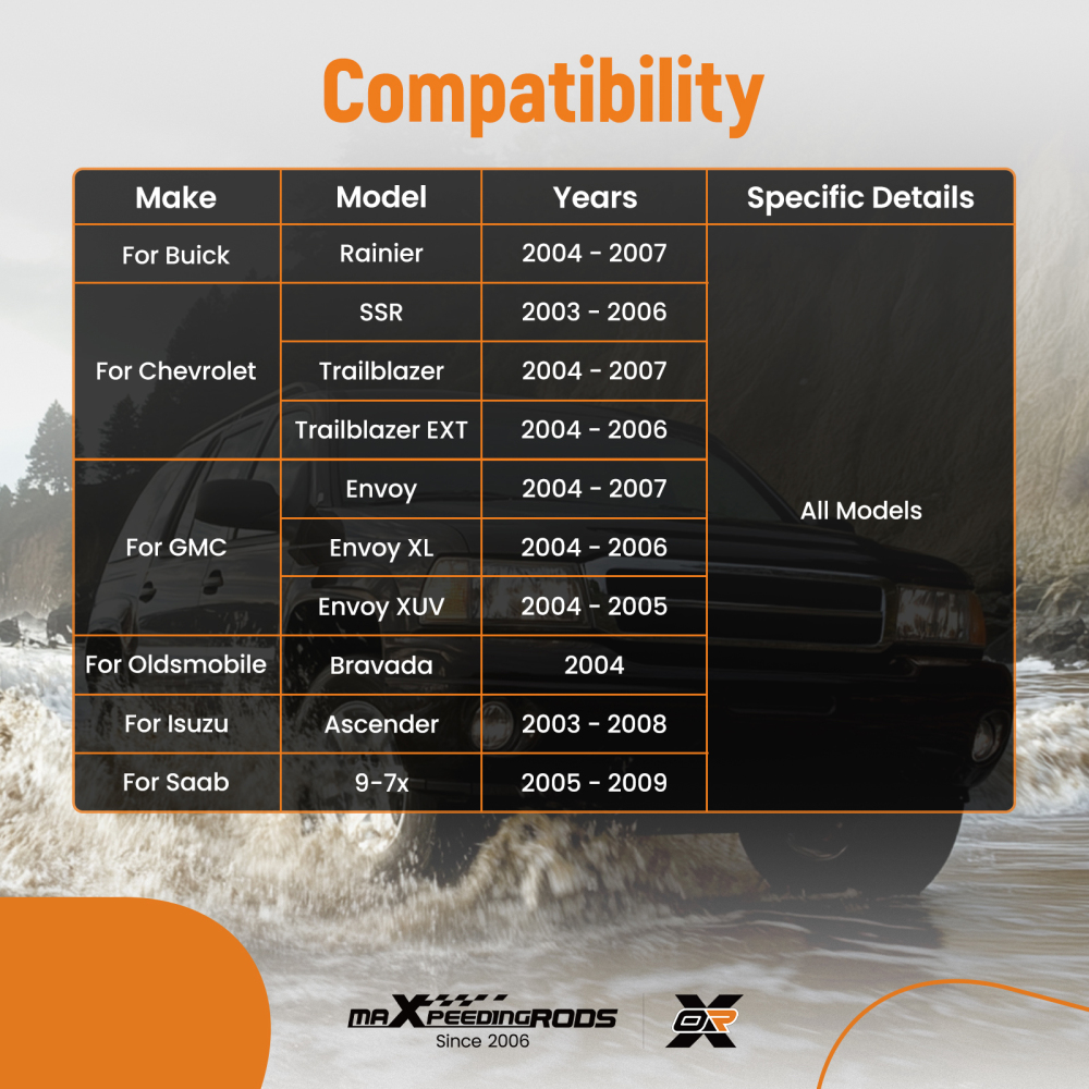 6x Front Upper Control Arm Ball Joint Sway Bar for 2002-07 compatible for Chevrolet Trailblazer