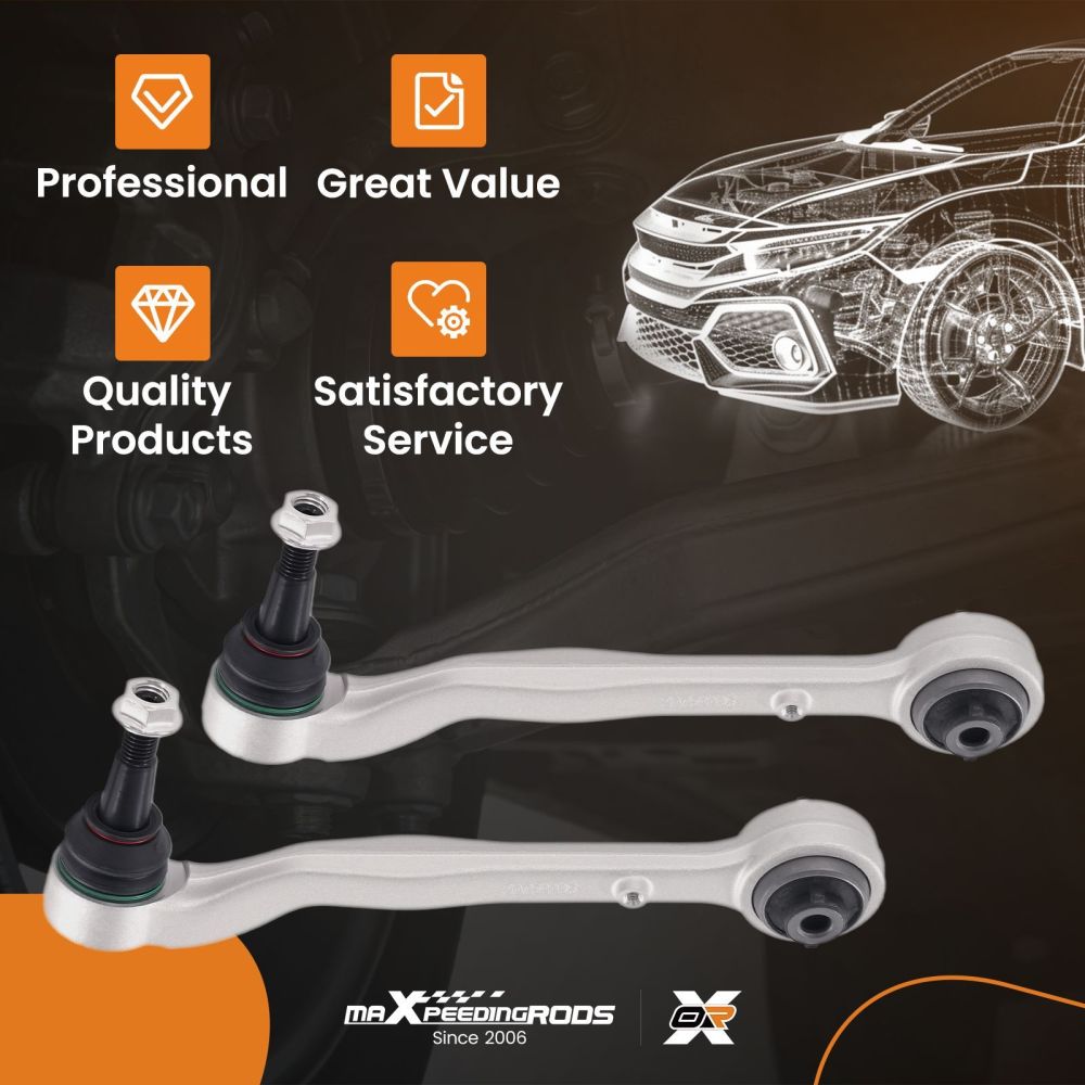 2x Front Lower Rearward Control Arms w/Ball Joint compatible for Cadillac ATS 2013-2019 AWD