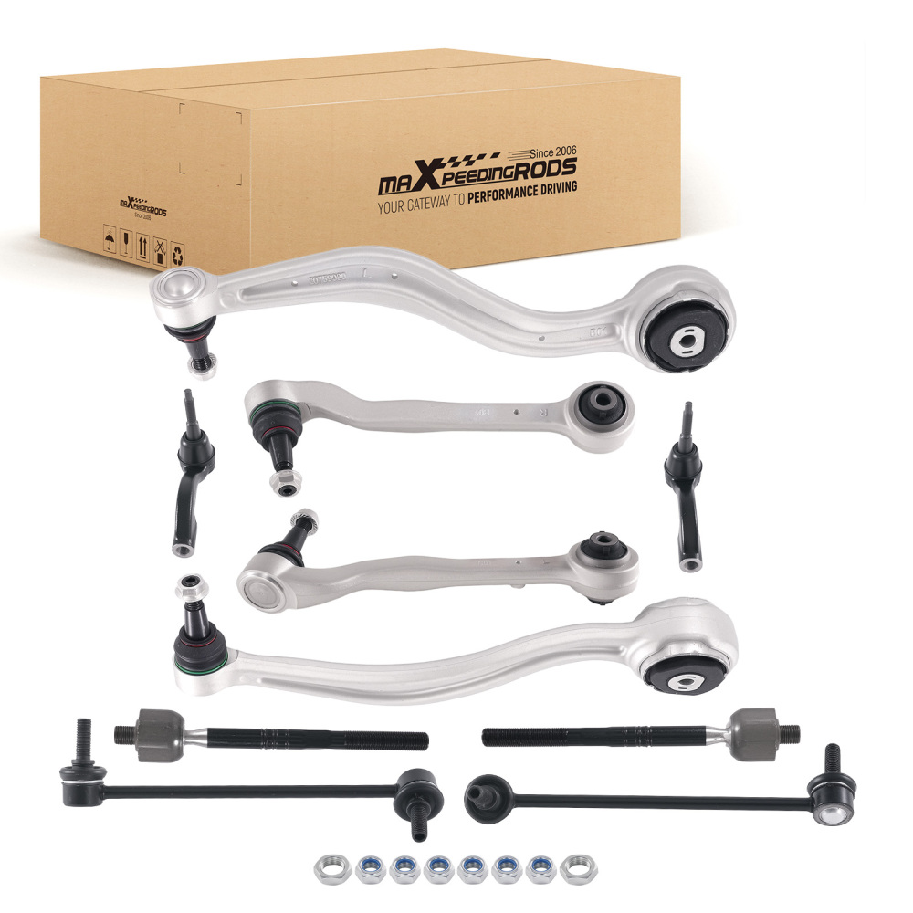 Front Lower Control Arms Tie Rods Sway Bar Links compatible for Cadillac ATS 2013-2019 RWD