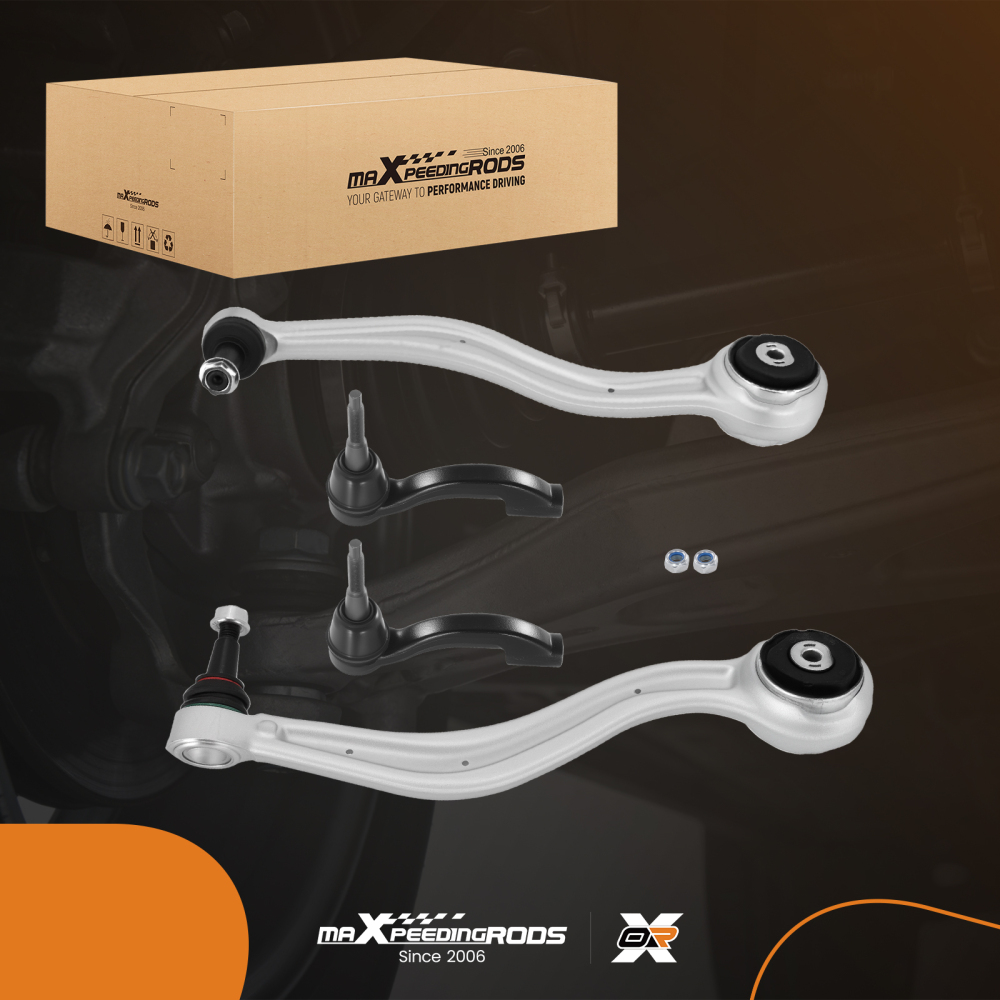 4x Front Lower Control Arms Tie Rods compatible for Cadillac ATS 2013 2014 2015 RWD